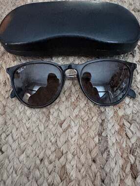 Ray-Ban RB4171 Erika Classic Polarized Sunglasses in Black/Dark Grey